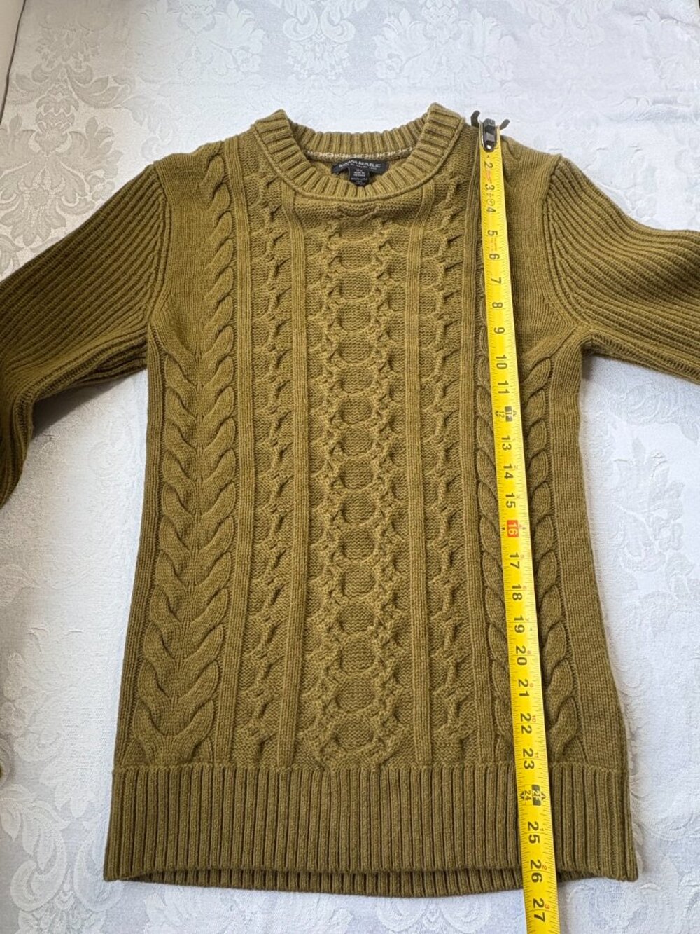 Banana Republic Filpucci Cable Knit Sweater Womens XS Green Italian Wool Blend - Picture 5 of 7